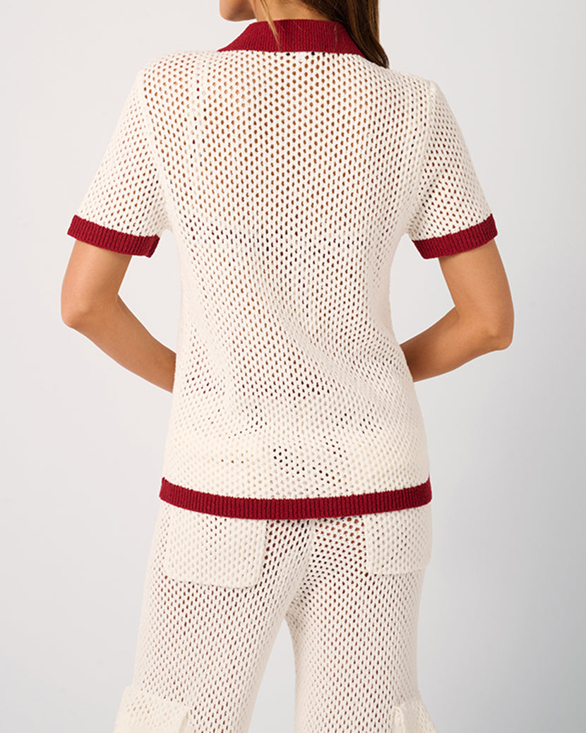 Off-White/Oxblood