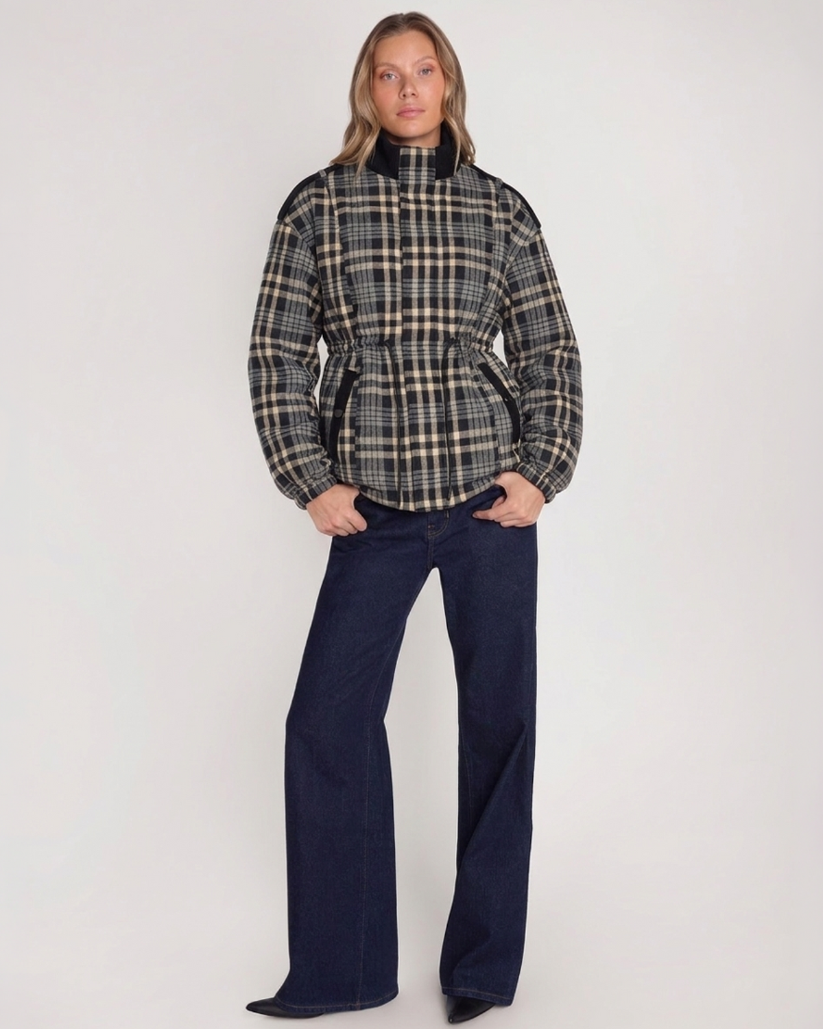 [Plaid Navy] - Model