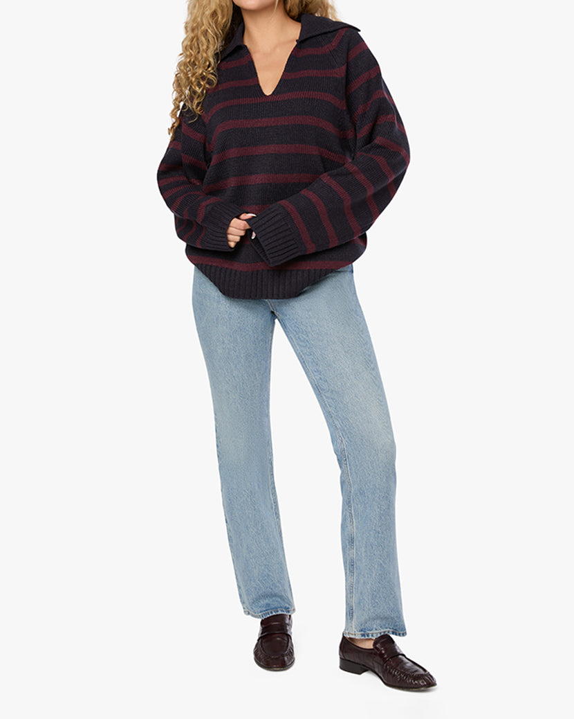 [Navy/Merlot] - Model