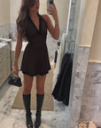 Halter Lace Mini Dress